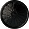 Ekena Millwork Brontes Ceiling Medallion (Fits Canopies up to 3 5/8"), Hnd-Painted Black Pearl, 25 1/2"OD x 5 1/2"P CM25BRBPS - alternate 1